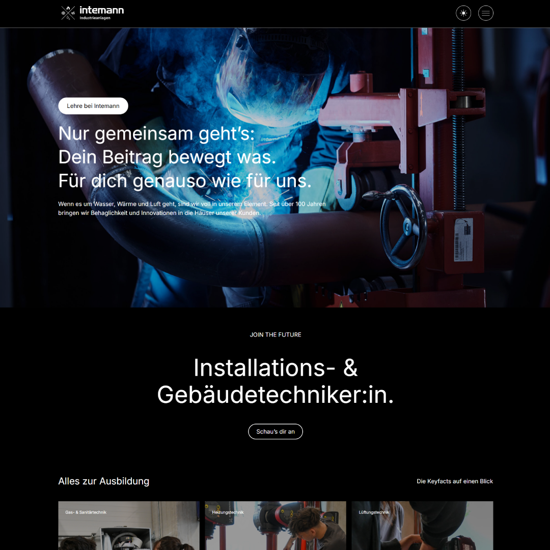 Titelbild von Intemann Lehre Webseiten-Projekt